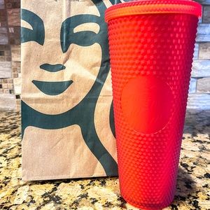 Red Studded Starbucks Cold Cup
